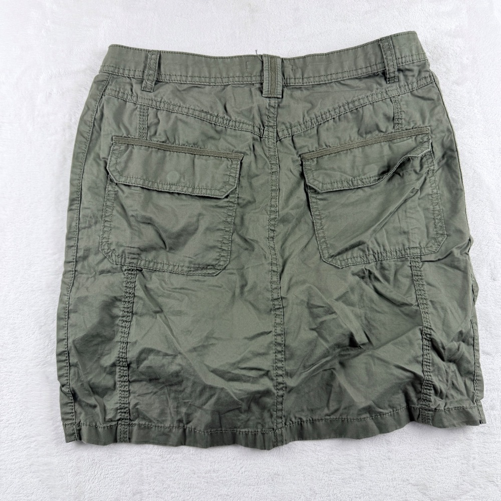 Esprit Mini Skirt Olive Green Utility Cargo Cotton Size 4 - Picture 2 of 7
